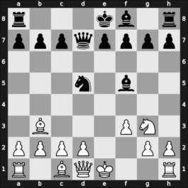 1958 YUG Ch sf – Round 5 – Bradvarevic, Aleksandar – 1/2-1/2 – Kozomara, Vlado – G15