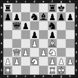 1959 Belgrade – Round 1 – Trifunovic, Miroljub – 1/2-1/2 – Barcza, Gedeon – G26