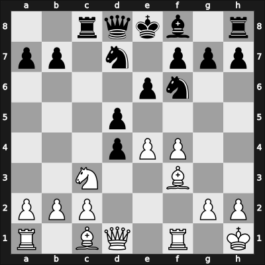 1959 Candidates Tournament women – Round 5 – Gresser, Gisela Kahn – 1/2-1/2 – Ladanyike-Karakas, Eva – G21