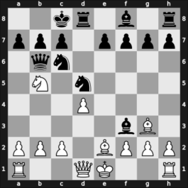 1959 Candidates Tournament women – Round 14 – Rinder, Elfriede – 1/2-1/2 – Lazarevic, Milunka – G53