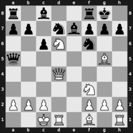 1959 Candidats Tournament – Round 8 – Gligoric, Svetozar – 1-0 – Smyslov, Vasily – G28