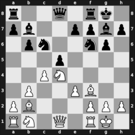 1959 Candidats Tournament – Round 10 – Smyslov, Vladimir – 1/2-1/2 – Petrosian, Tigran A. – G35