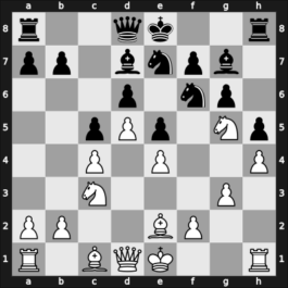 1959 Candidats Tournament – Round 10 – Olafsson, Fridrik – 1/2-1/2 – Gligorić, Svetozar – G36