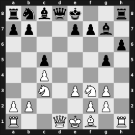 1959 Candidats Tournament – Round 10 – Smyslov, Vladimir – 1/2-1/2 – Petrosian, Tigran A. – G37