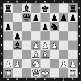 1959 FRG Ch U20 – Round 4 – Pfleger, Helmut, Dr. – 1/2-1/2 – Schmid, Wolfgang – G4