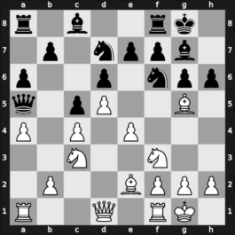 1959 FRG Ch U20 – Round 8 – Pfleger, Helmut, Dr. – 0-1 – Pesch, Hans – G8