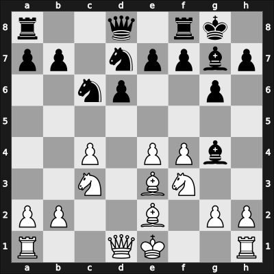 1959 GDR Ch Leipzig GER – Round 13 – Moehring, Guenther – 0-1 – Pietzsch, Wolfgang – G61