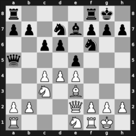 1959 HUN Ch – Round 9 – Portisch, Lajos – 1/2-1/2 – Barcza, Gedeon – G8