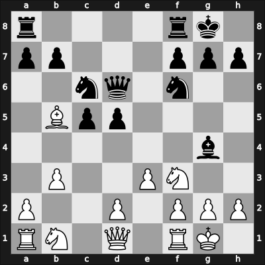 1959 HUN Ch 15th – Round 4 – Forintos, Gyozo V – 1/2-1/2 – Kluger, Gyula – G11