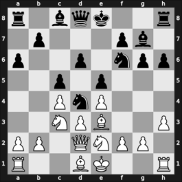 1959 HUN Ch Budapest HUN – Round 3 – Hevizi, Laszlo Dr – 0-1 – Forintos, Gyozo V – G10