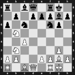 1959 HUN Ch Budapest HUN – Round 10 – Navarovszky, Laszlo – 1/2-1/2 – Dely, Peter – G41