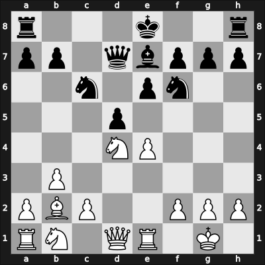 1959 Hoogovens – Round 1 – Toran Albero, Roman – 1/2-1/2 – Donner, Jan-Hein – G15