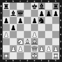 1959 Lima – Round 2 – Sanguineti, Raúl Carlos – 1/2-1/2 – Letelier Martner, Rene – G14