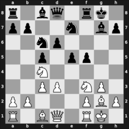 1959 Lima – Round 10 – Rebaza Rueda, Sebastian Rodrigo – 1/2-1/2 – Pachman, Ludek – G55