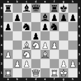 1959 Madrid – Round 8 – De Paoli, Emilio – 1/2-1/2 – Perez Perez, Francisco Jose – G35