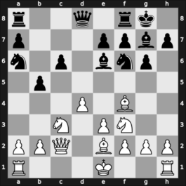 1959 Mar del Plata – Round 1 – De Souza Mendes, Joao – 1/2-1/2 – Sanguinetti, Ricardo – G42