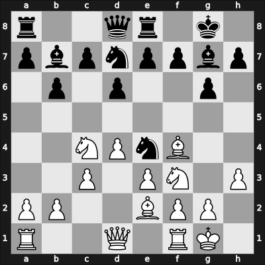 1959 Mar del Plata – Round 1 – Bolbochan, J. – 1/2-1/2 – Abreu Sanchez, Leonel Jesus – G44
