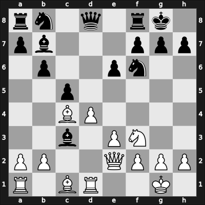 1959 New York ch-USA – Round 9 – Bisguier, Arthur B – 1-0 – Denker, Arnold S – G49