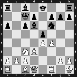 1959 Riga – Round 1 – Spassky, Boris V. – 1-0 – Klavins, Janis – G38