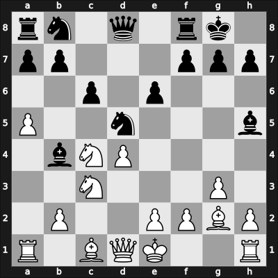 1959 Tbilisi ch-URS – Round 2 – Taimanov, Mark E – 1/2-1/2 – Petrosian, Tigran A. – G12