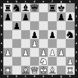 1959 Tbilisi ch-URS – Round 4 – Taimanov, Mark E – 1-0 – Averbakh, Yuri L – G28