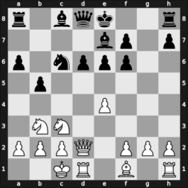 1959 Tbilisi ch-URS – Round 11 – Nikitin, Aleksander S – 1/2-1/2 – Taimanov, Mark E – G90
