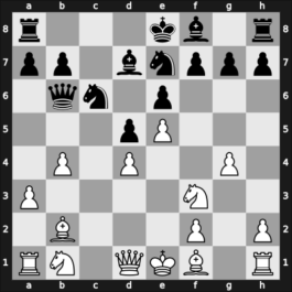 1959 Zalaegerszeg – Round 1 – Tivolt, Ferenc – 1/2-1/2 – Portisch, Ferenc – G10