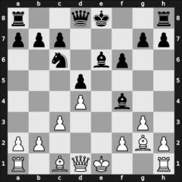 1960 Aalborg – Round 1 – Enevoldsen, Jens – 1/2-1/2 – Kolvig, Bent – G11