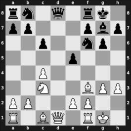 1960 Aalborg – Round 1 – Blom, Kaj – 1/2-1/2 – Kolvig, Bent – G14