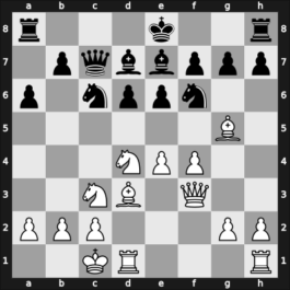 1960 Asuncion – Round 1 – Riego, Victorio – 1/2-1/2 – Mangini, Jose Henrique de Mello – G23