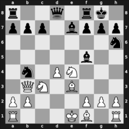 1960 Eastbourne Festival Open – Round 9 – Riley, Douglas Eric Arnold – 1/2-1/2 – Cafferty, Bernard – G8