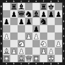 1960 FRG Ch U20 – Round 13 – Schwenkreis, Thomas – 1/2-1/2 – Pfleger, Helmut, Dr. – G12