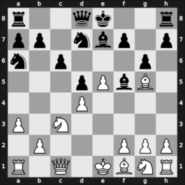 1960 Hamburg WGER-USSR – Round 7 – Antoshin, Vladimir S – 1/2-1/2 – Mohrlok, Dieter – G16
