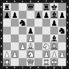 1960 Leningrad ch-URS – Round 1 – Geller, Efim P – 1/2-1/2 – Petrosian, Tigran A. – G9