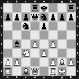 1960 Leningrad ch-URS – Round 7 – Taimanov, Mark E – 1/2-1/2 – Spassky, Boris V. – G59