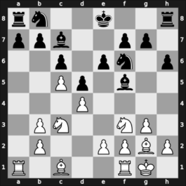 1960 Olympiad final C – Round 7 – Campomanes, Florencio – 1/2-1/2 – Contedini, Ennio – G11