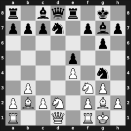 1960 Olympiad prel I – Round 5 – Hoen, Ragnar Harald – 1/2-1/2 – Golz, Werner – G15