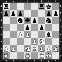 1960 Olympiad prel III – Round 7 – Gudmundsson, Arinbjorn – 1/2-1/2 – Fichtl, Jiri – G46