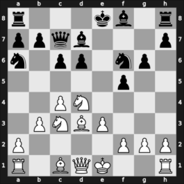 1960 Olympiad prel III – Round 8 – Kchouk, Bechir – 1/2-1/2 – Hort, Vlastimil – G57