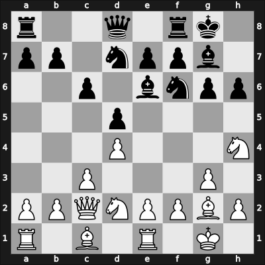 1960 Olympiad prel III – Round 9 – Paidousis, Aristidis – 0-1 – Ujtelky, Maximilian – G64