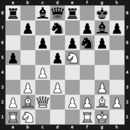 1960 Sarajevo – Round 1 – Trifunovic, Petar – 1/2-1/2 – Udovcic, Mijo – G16