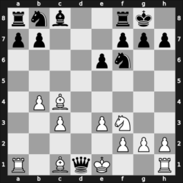 1960 UKR Ch sf – Round 14 – Pogrebissky, Iosif – 0-1 – Novopashin, Arkady – G85