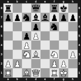 1961 Arlesheim int – Round 3 – Emden, Hermann – 1/2-1/2 – Teschner, Rudolf – G8