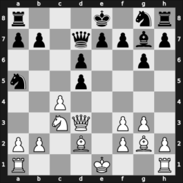 1961 Baku ch-URS – Round 3 – Smyslov, Vladimir – 1-0 – Nezhmetdinov, Rashid – G34