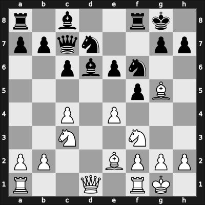 1961 Budapest-Leningrad m – Round 3.7 – Reshko, Aron – 1/2-1/2 – Honfi, Karoly – G14