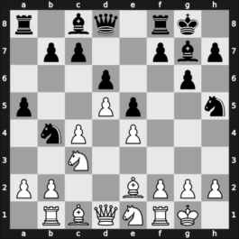 1961 Mar del Plata – Round 1 – Goldenberg, Edgardo – 1/2-1/2 – Perez Perez, Francisco Jose – G19