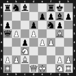 1961 Mar del Plata – Round 10 – Caballero Camara, Ricardo – 1/2-1/2 – Goldenberg, Edgardo – G87
