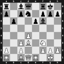 1961 Mar del Plata KIM – Round 1 – Dominguez, Cristobal – 1/2-1/2 – Behrensen, Jorge – G19
