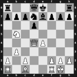 1961 Montevideo – Round 7 – Estrada Degrandi, Walter – 1/2-1/2 – Recalde, Eleuterio – G36