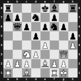 1961 Moscow RUS – Round 1 – Gurgenidze, Bukhuti – 0-1 – Petrosian, Tigran A. – G9